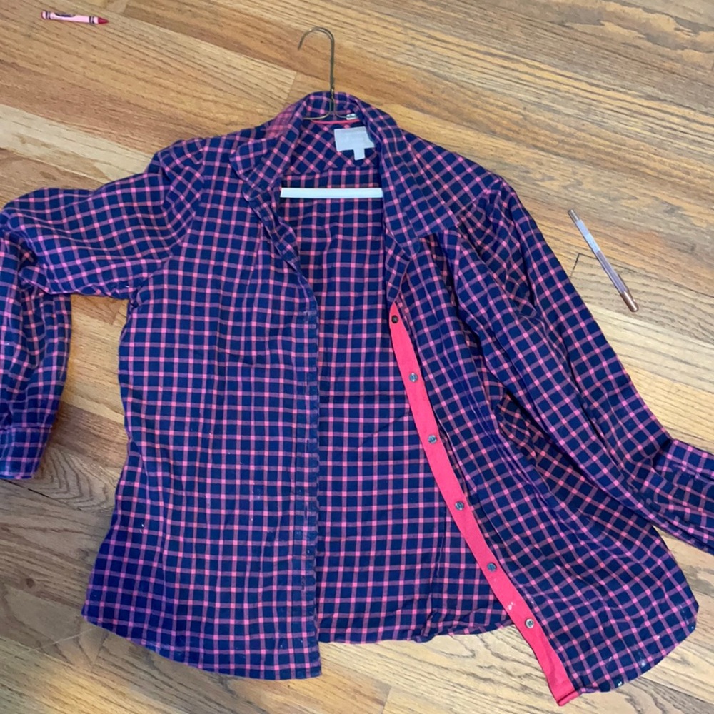 Pink and purple flannel